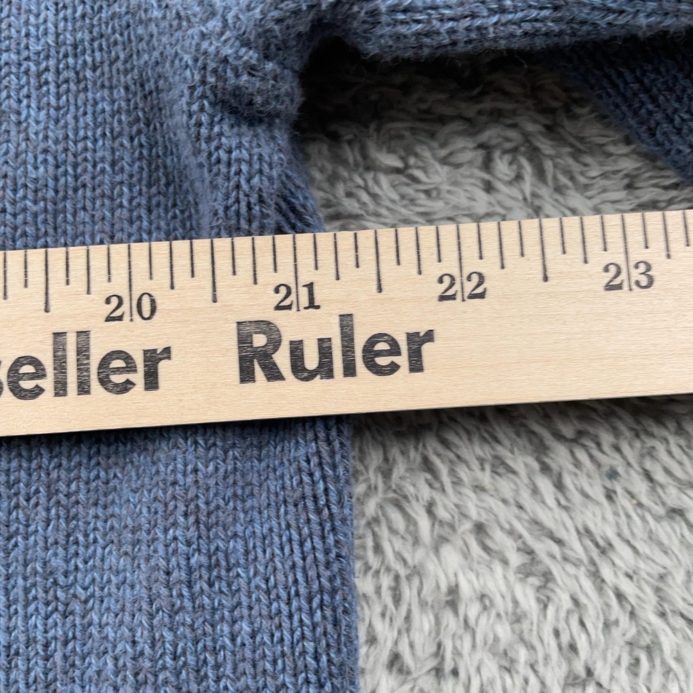Eddie Bauer Sweater Mens Large Blue 1/4 Zip Mock Neck Cotton Knit Pullover - Picture 5 of 10